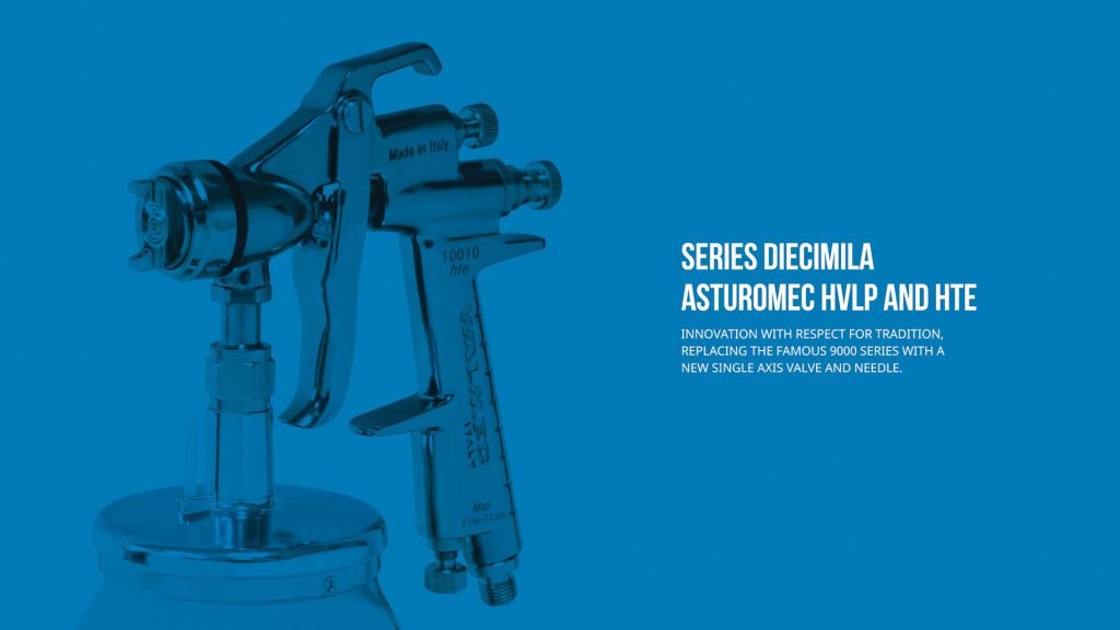 Asturomec Series Diecimila HVLP y HTE – Pistola profesional italiana para pintura automotriz